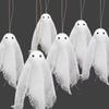 10pcs White Halloween Ghost Gauze Pendant Novelty Ghost Hanging Ornament  Porch Decor
