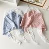 Spring Summer Floral Head Scarf with Decorative Lace Edge for Women Daily Wear Breathable Versatile Fashion Accessory