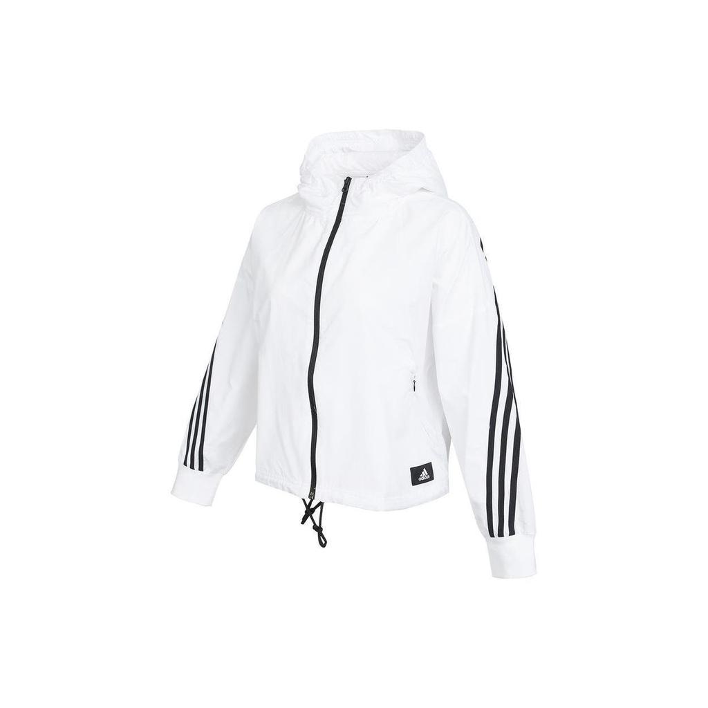 adidas Sportswear Future Icons Women's Woven Windbreaker White Black HE4177