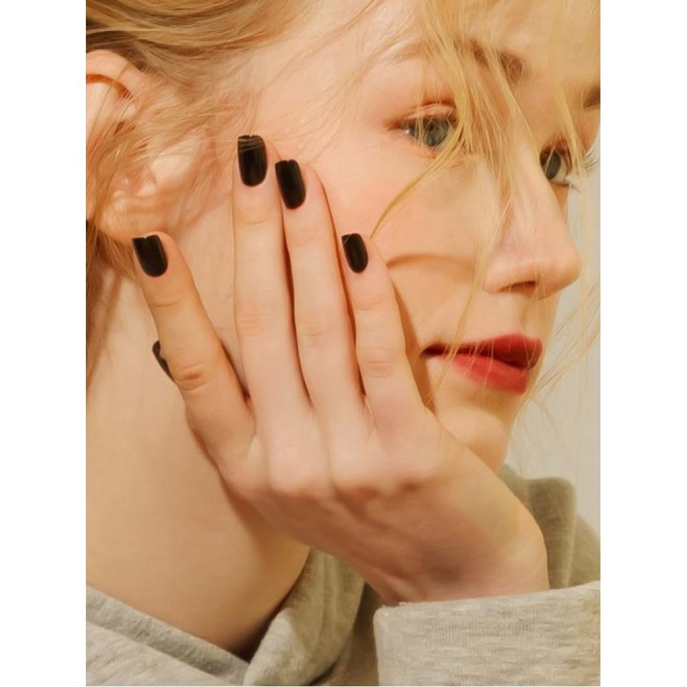 Muzmak Reusable Nail Tips Jet Black  Regular Square NONE