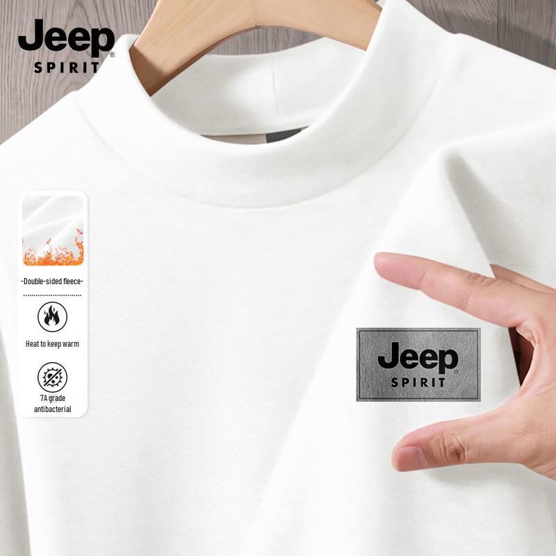 JEEP SPIRIT Men's Mock Neck Long Sleeve T-Shirt