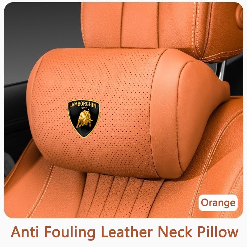 Car Back Support Headrest Neck Pillow Memory Cotton Lumbar For Lamborghini Urus Huracan Aventador Premium Auto Accessories TT1