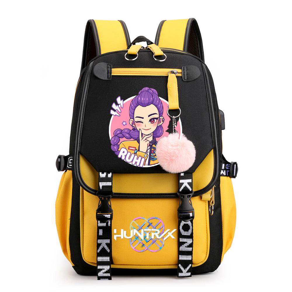 Anime Cartoon K-Pop Printed Backpack Schoolbag for Teenager Student Girl Boy Bookbag Large Capacity Waterproof Travel Bag Kid Gift Rucksak