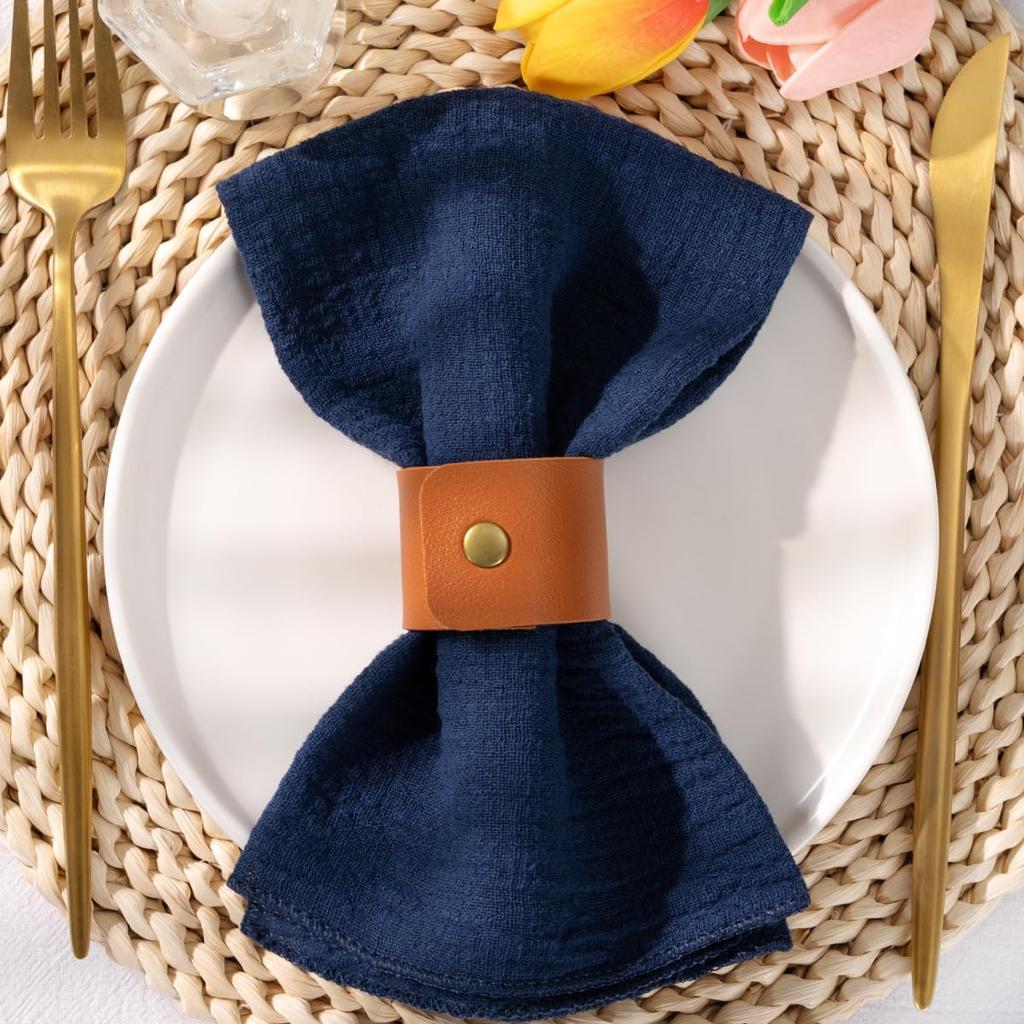 20pcs 30x30cm Gauze Cotton Napkins Retro Burrs Cloth Napkin Christmas Vintage Wedding Party Baby Shower Table Decor Wholesale