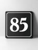 Metal House Number Sign, Black White Contrast, Outdoor Wall Decor for Home Street