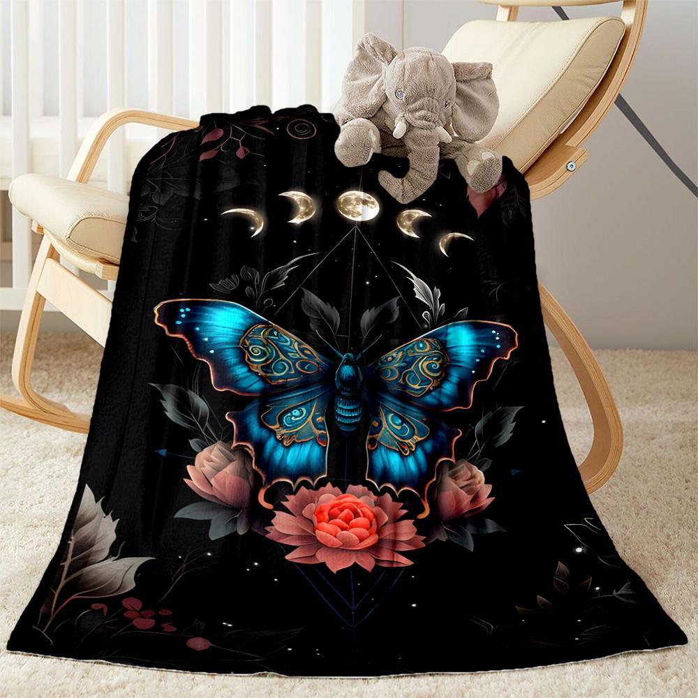 1pc Butterfly Signs blanket Soft and Warm for Sofa Office Camping Travel Livingroom Great Gift for Friends and Family Comfortable