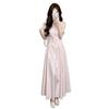New French temperament pink sleeveless suspender dress, generous and decent in summer, beautiful waist dress