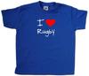 I Love Heart Rugby Kids T-shirt