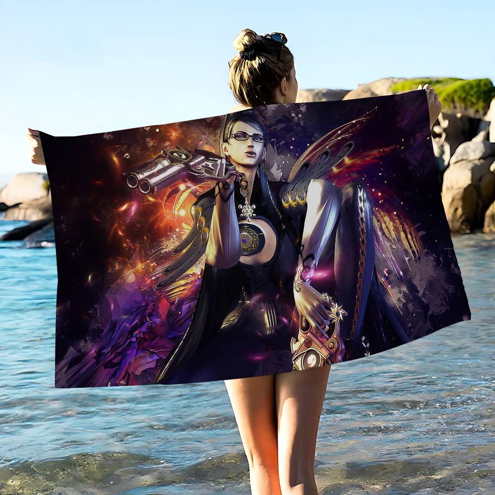 Game Bayonetta Microfiber Beach Towel Absorbent Quick Dry Soft Yoga Swimming Resort Mountain Climbing Towel