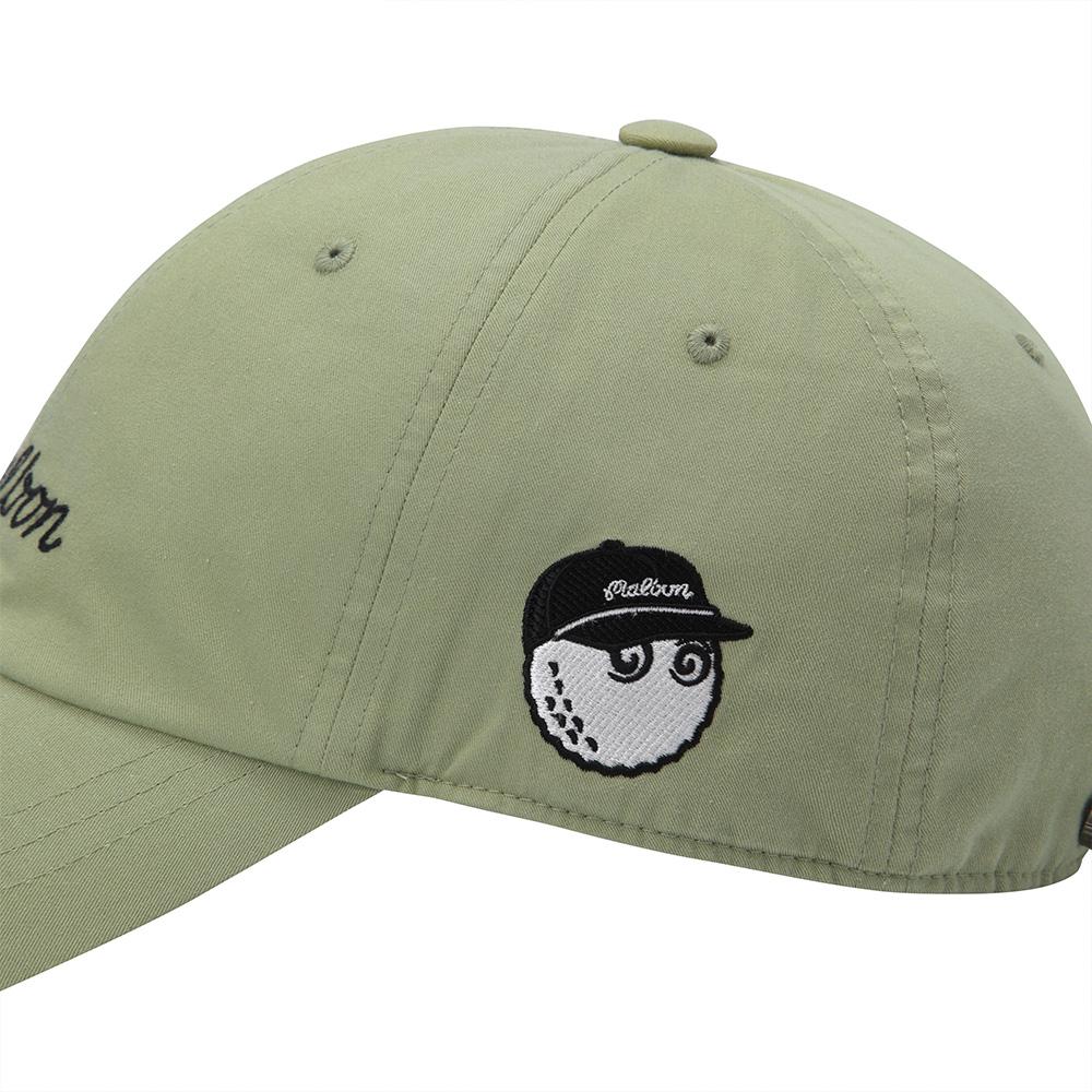 MALBON GOLF Malbon Basic Logo Script Cap Light Khaki