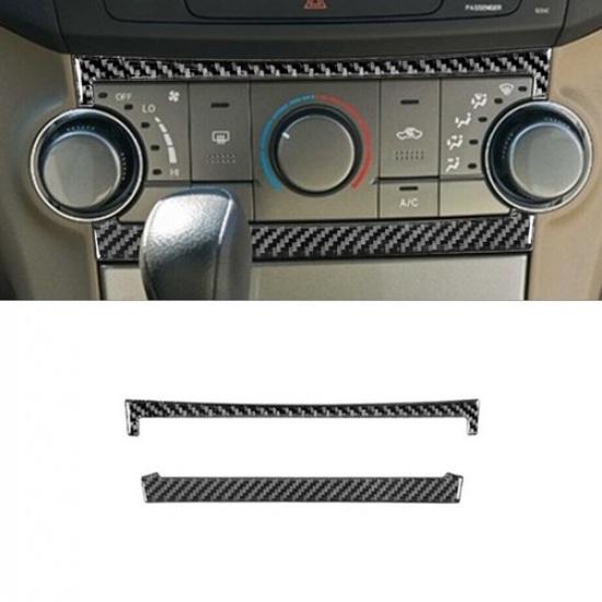 Fit For Highlander Carbon Fiber Interior Climate Control Frame Cover Trim