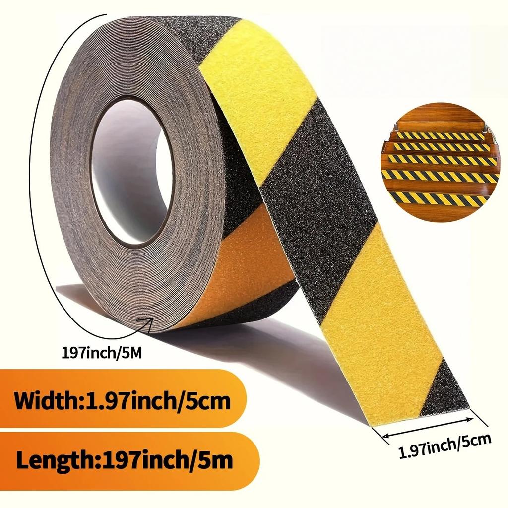 1PC 5m/196.85inch Non-slip Tape Indoor Outdoor Anti-Slip Stickers protect Strong Adhesive Safety Protector for Stairs