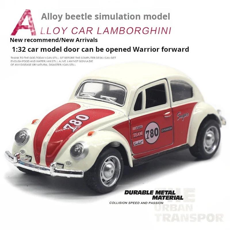 1/32 Scale Alloy Car Model Beetle Painted Racing Car Classical Car Model Rebound Door Opening Car Model For Children's Gifts