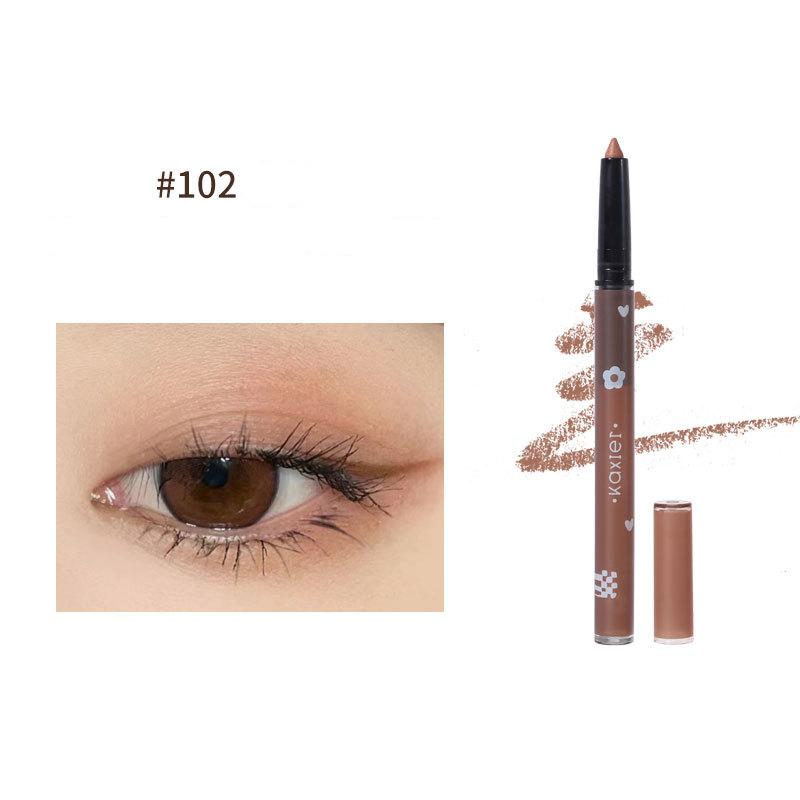 Nouveau crayon ombre à paupières sans poudre mat imperméable et résistant à la transpiration stick ombre à paupières ver à soie couché maquillage des yeux de déesse ombre à paupières