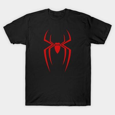 Asiatische Größe Herren Schwarzes T-Shirt mit Aufdruck Marke Neu Day Spider Logo No-Cut Thermotransferdruck Baumwoll-T-Shirt