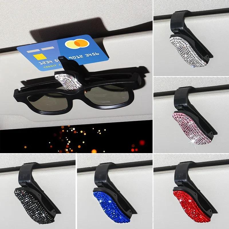 Sun parasolar Mount ochelari de soare clip suport stras suport ochelari de soare portabili auto cristal clip accesorii decor