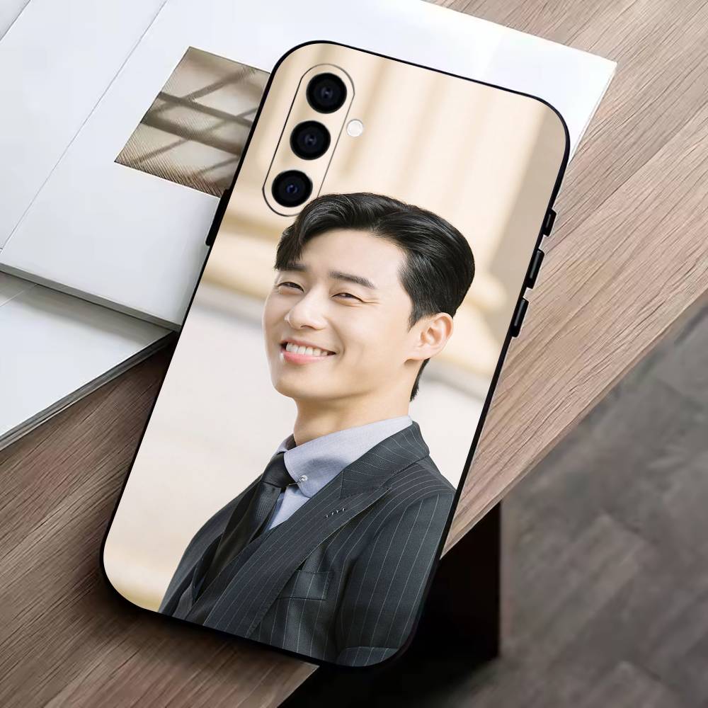 Funda de teléfono para Samsung Galaxy A73,A72,A71,A70,A53,A52,A51,Funda Negra de Silicona Suave, ActrizK P-Park Seo-joon