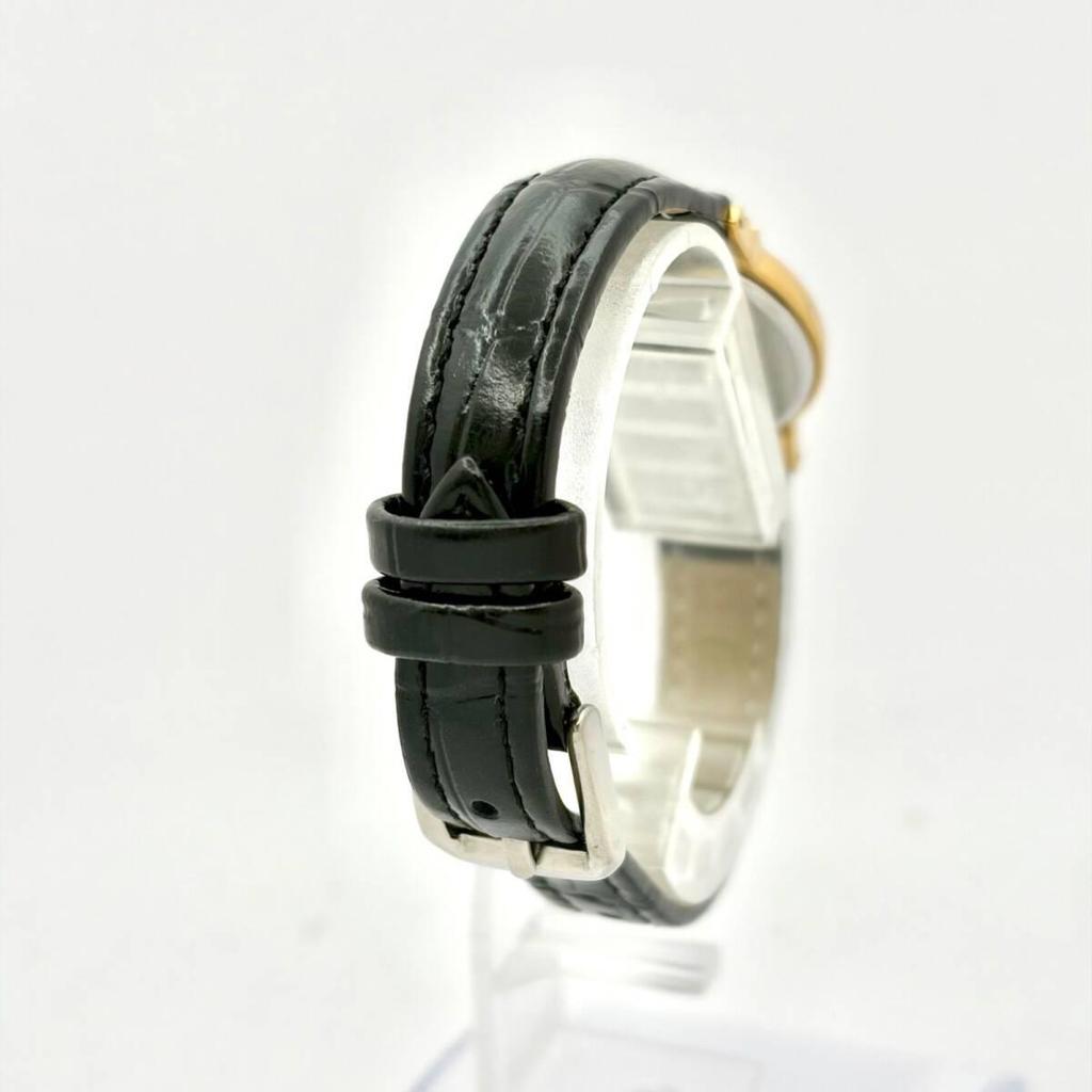 Used [Good Condition/New Battery] SEIKO SPIRIT Women's Watch Gold Oval 1F21-5B50 440278 New Belt