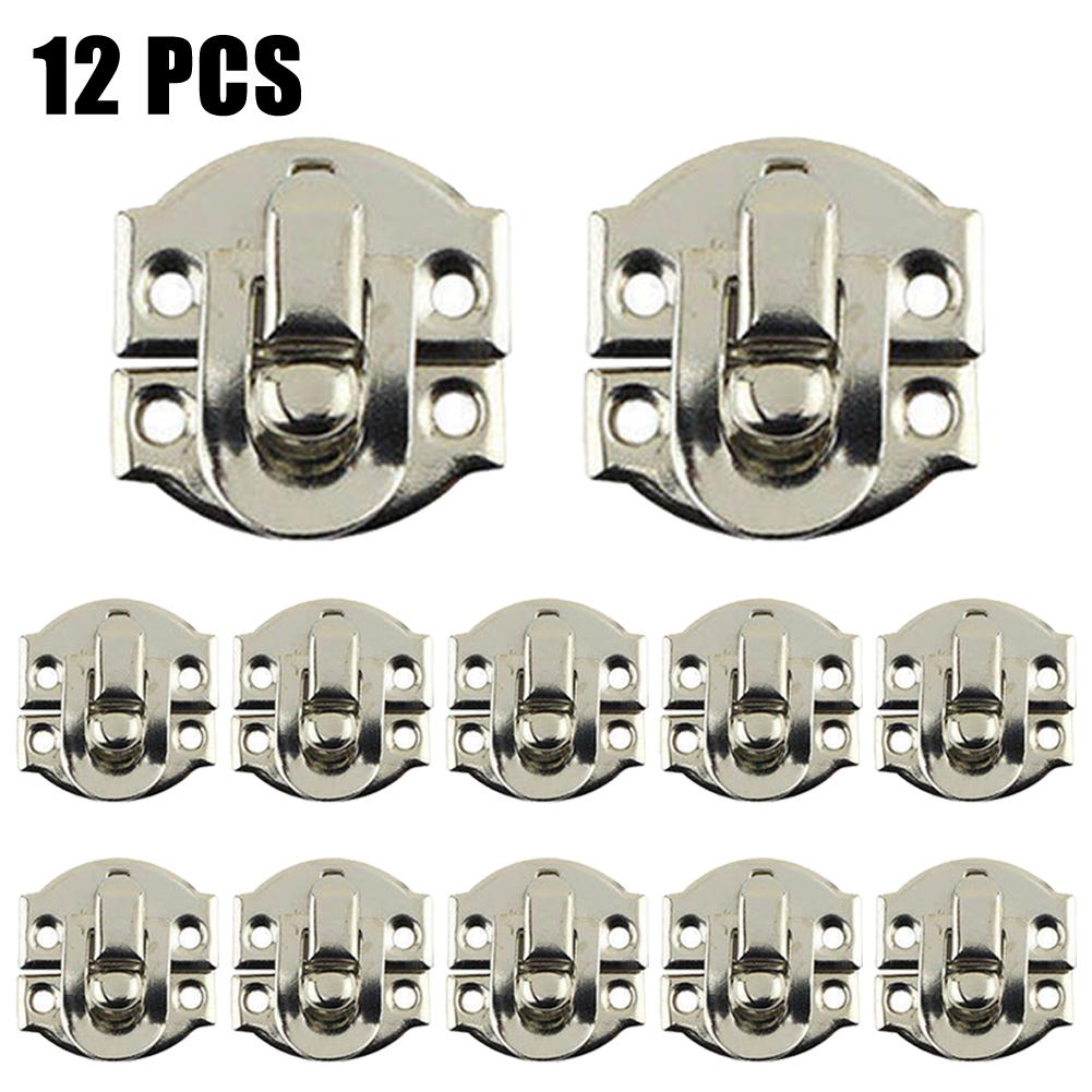 5/12set Jewelry Box Hasp Clasp Suitcase Wood Chest Cabinet Decorative Lock Latch Vintage Case Buckle Lock Decorative Hardware