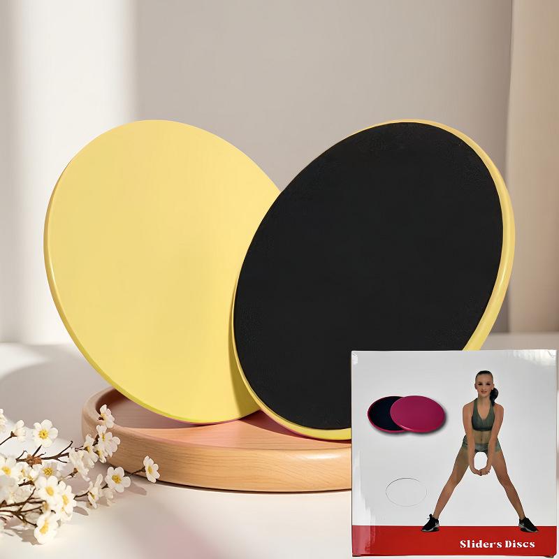 2pcs Pilates Slide Discs Yoga Abs Fitness Foot Mat Sled Waist Trainer Slide Board for Hip Lifting and Core Strength Training