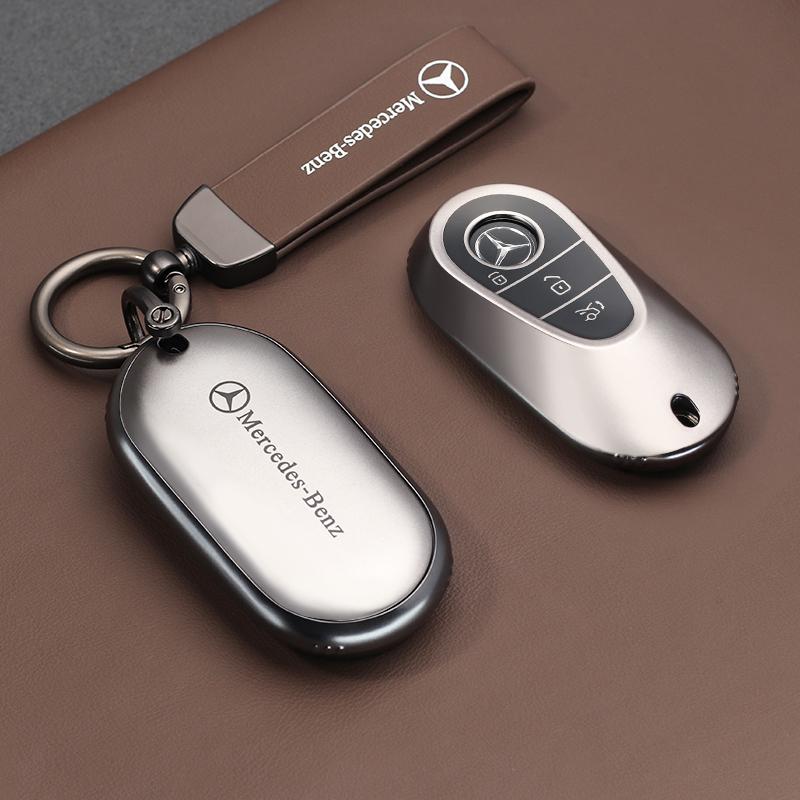 Alloy Style Fashion Car Key Case Cover Shell Fob For Mercedes Benz 2023/24 C/SClass W223 W206 S350L S400L S450L S500L Protector ZS4