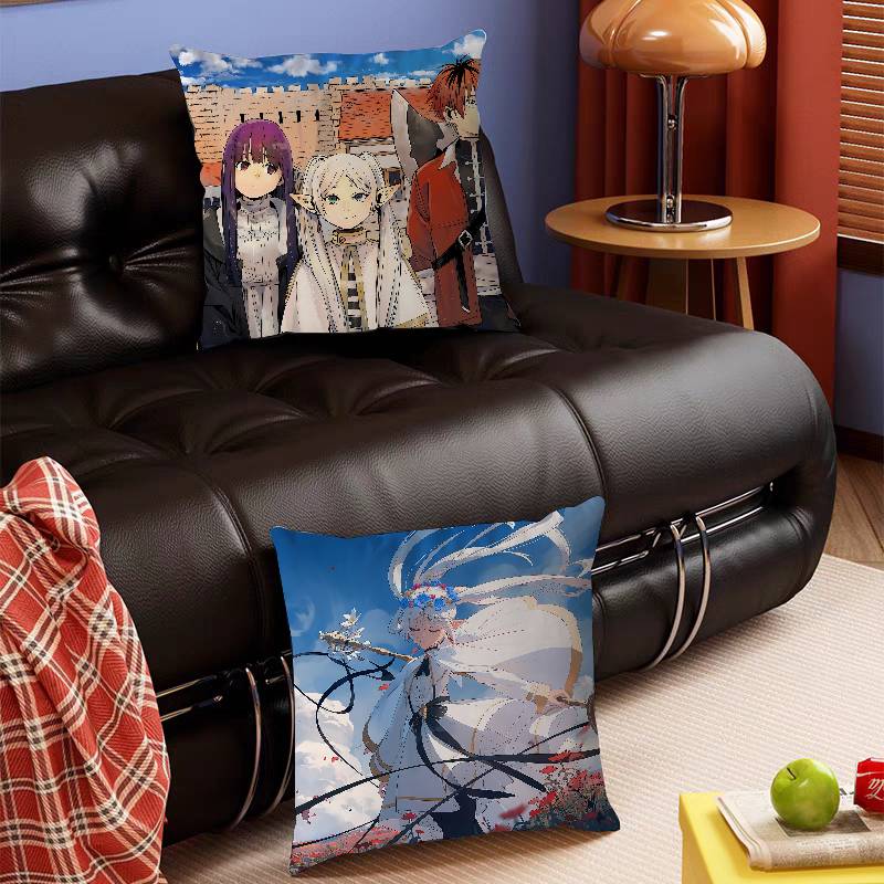 Cute F-Frierens Pillow Case Removable Washable Cushion Cover – All-Season Soft Linen