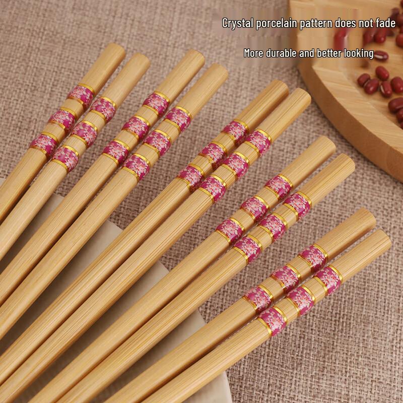 NHZHIW Non-slip Chinese Style Bamboo Chopsticks