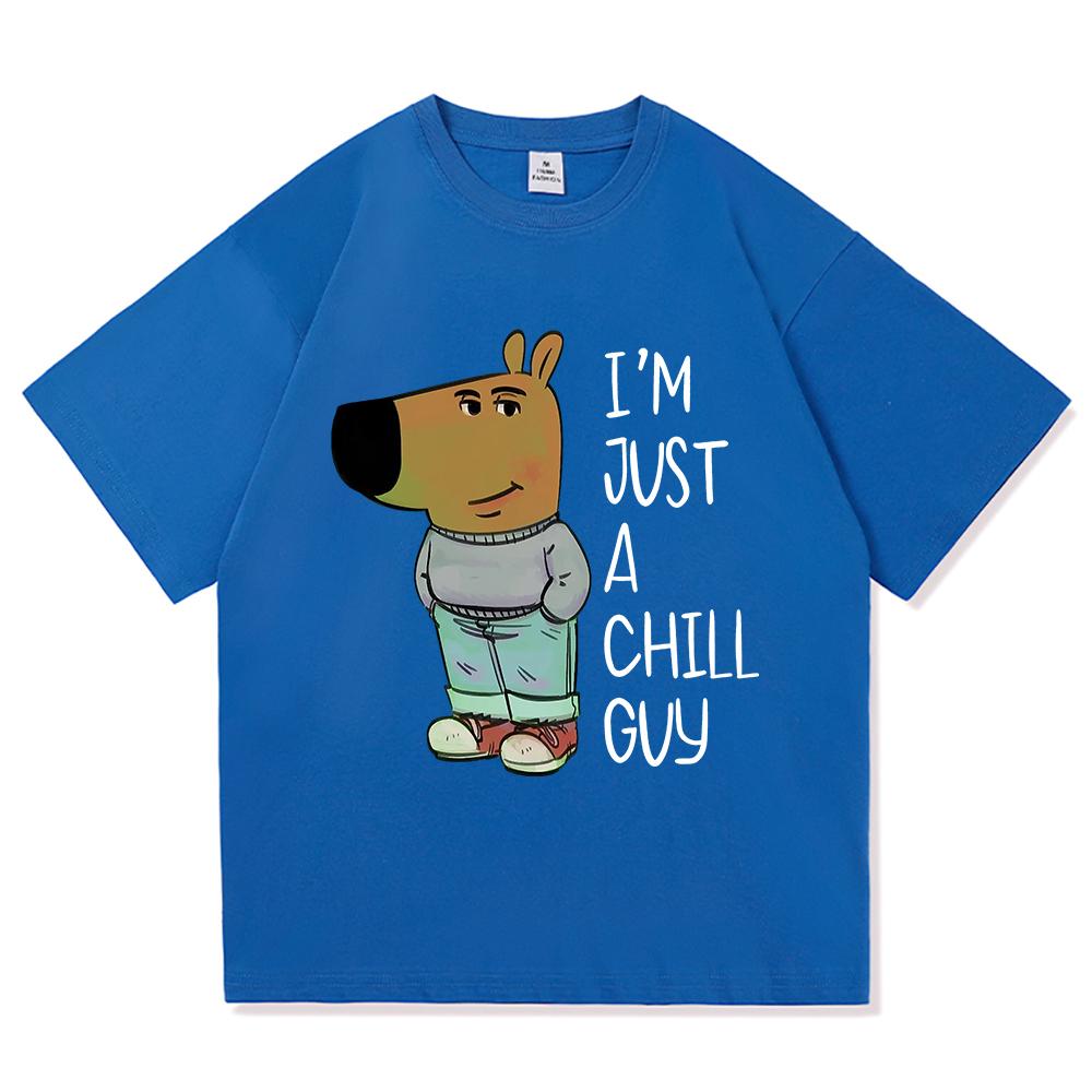 Ich bin nur ein entspannter Typ T-Shirts Sommer Mode Männer/Frauen Ästhetisch Lustig Niedlich T-Shirt Hohe Qualität Cartoon Vintage Baumwoll T-Shirt