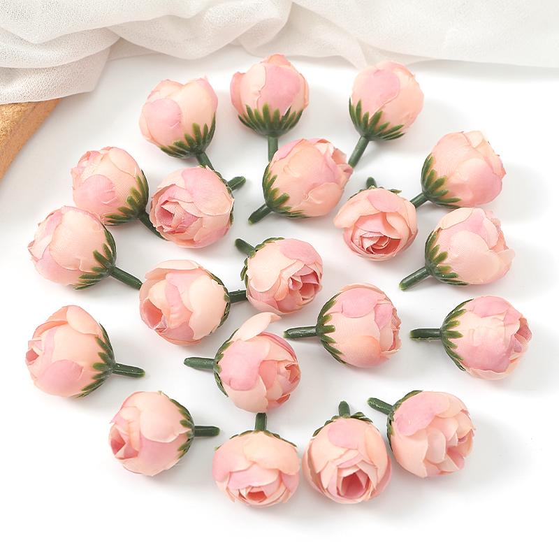 10/20/50Pcs 3.5cm Rose Artificial Flowers Head Silk Fake Flower for Home Decor Party Wedding Decoration DIY Wreath Accessory