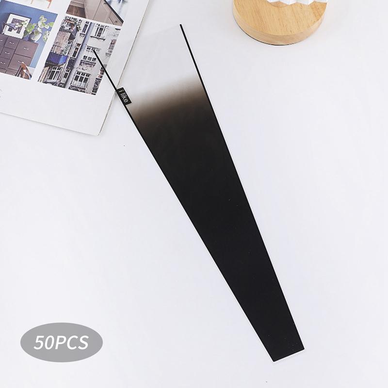 50 Stück Papiertüten für die Verpackung frischer Blumen, einzelne Rosensträuße, transparentes Glaspapier, Verpackung frischer Blumen