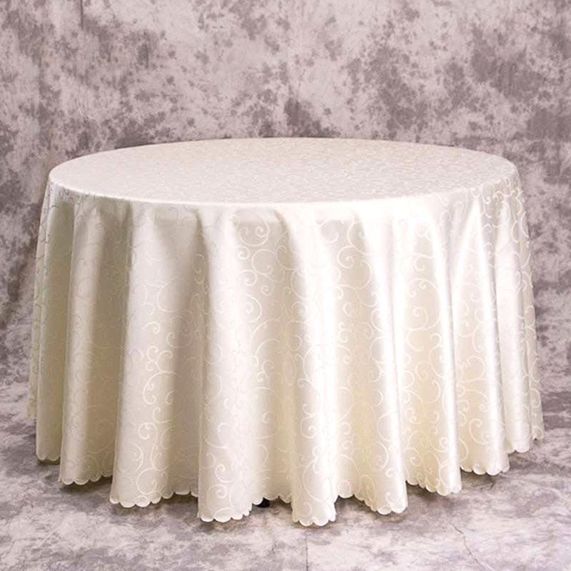 Thickened Circular Tablecloth for Hotel Restaurants Suitable for Parties European Jacquard Solid Color Durable Tablecloth Pad