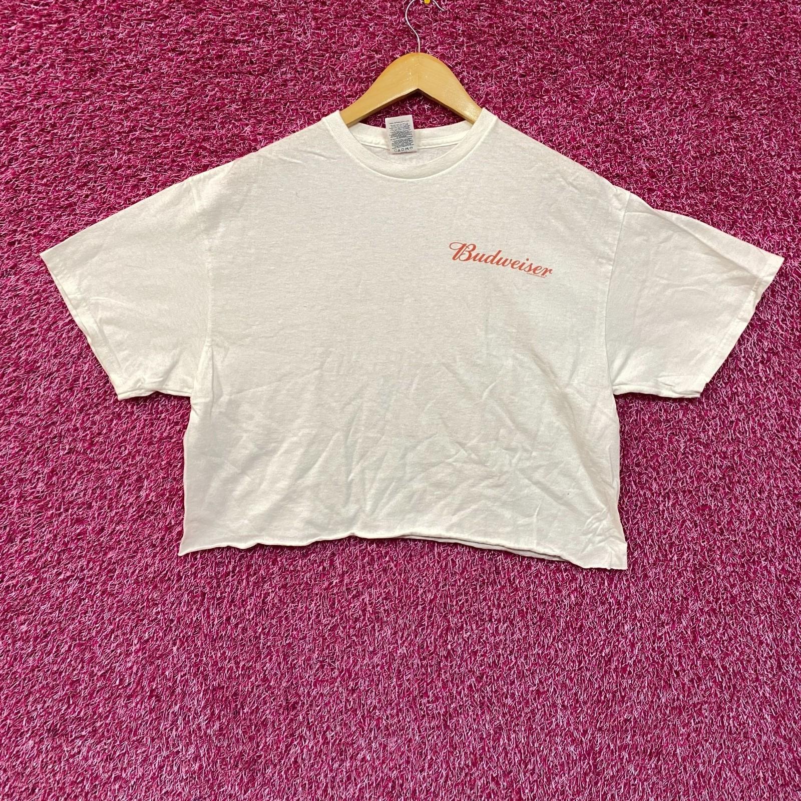 World Renowned Budweiser King Of Beers Crop Top Promo 100% Cotton T-shirt Mens Tees Top 2XL