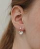 Tatiana (Silver 925) Aurora Heart Pearl Ear Jacket Earrings Ec3079