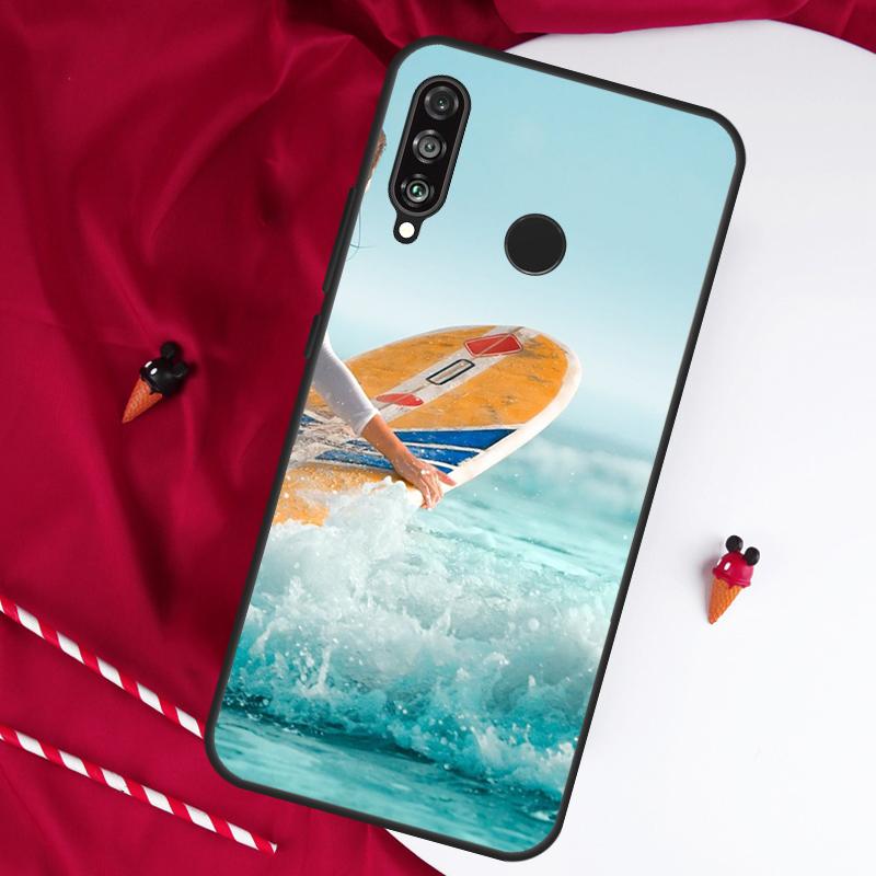Surf Surfboard For Huawei Nova 12s 11i 12i 7i 8i Y73 Y70 Y90 Y60 Y72 Y61 Y91 9 10 SE P30 Pro P40 Lite Case