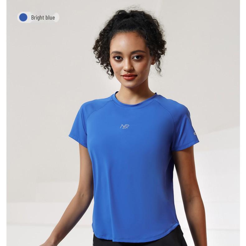 Damen Schnelltrocknendes Reflektierendes Mesh-Top - Atmungsaktives Rundhals Kurzarm für Laufen & Aerobic