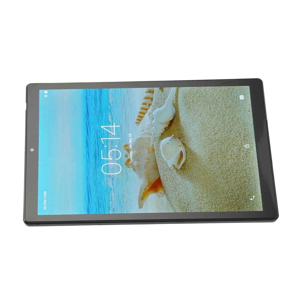 10 Inch Tablet Black IPS Display 4GB RAM 64GB ROM 5G WiFi Dual SIM Octa Core 5000mAh HD Tablet for Work Study 100‑240V