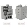 GANAZONO Scale Ruined Building Plastic Model Kit Assembly Required Architectural War Sand Railway Gray 1/144 - - Diorama, Model, Battlefield, Damage,