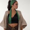 Women Skinny Scarf Thin Choker Knit Belt Stripe Long Tie Scarf Bag Handle Wrap