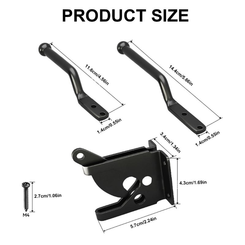 Multifunction Gravities Operated Gate Lock Steel Self Securing Latches Automatic Gate Bolts Suitable for Home & Garden Fences