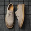Brock shoes men's soft leather matte casual retro British tooling shoes large size suede leather shoes