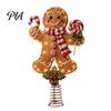 Light Up Holiday Tree Topper Lighted Christmas Topper, Illuminated Santa Claus Gingerbread Nutcracker Treetop Decorative Ornament for Top with Spring