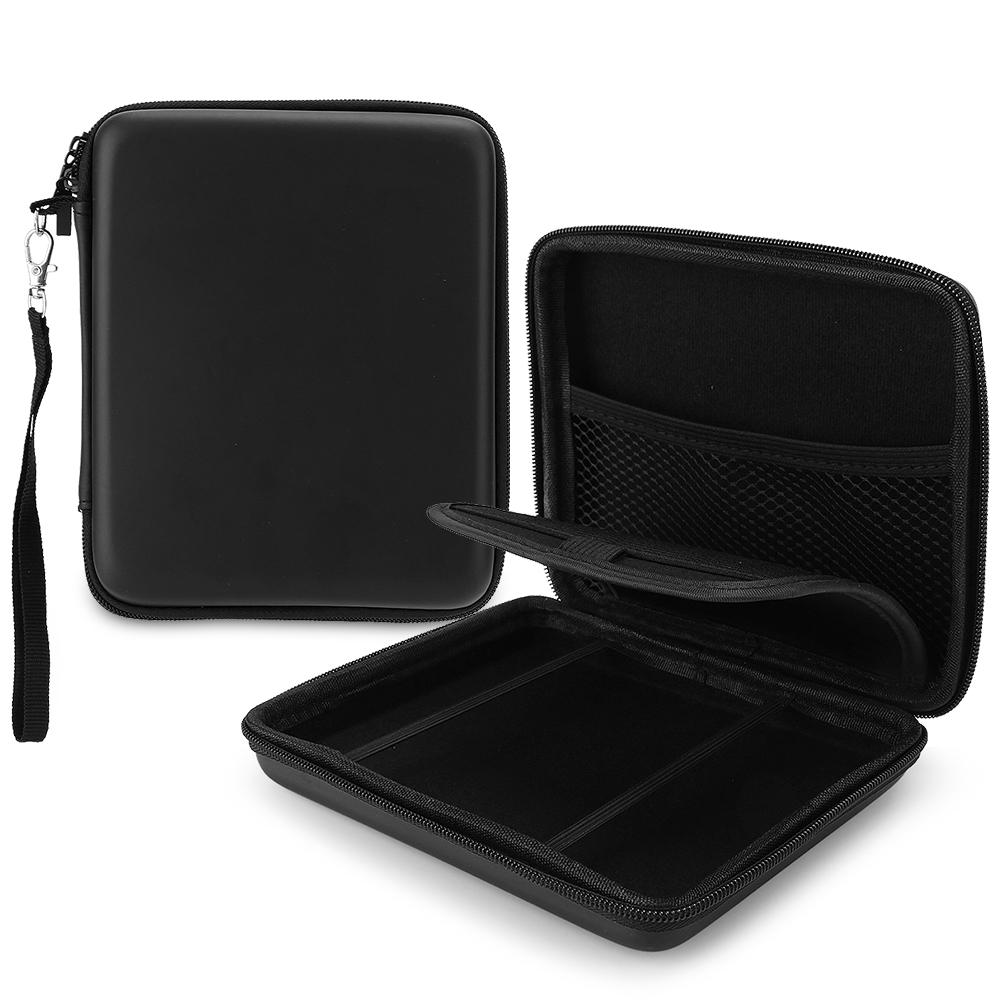 2Pcs EVA Hard Package Case  Storage Portable Bag Protective Case with Lacing for 2DSBlack