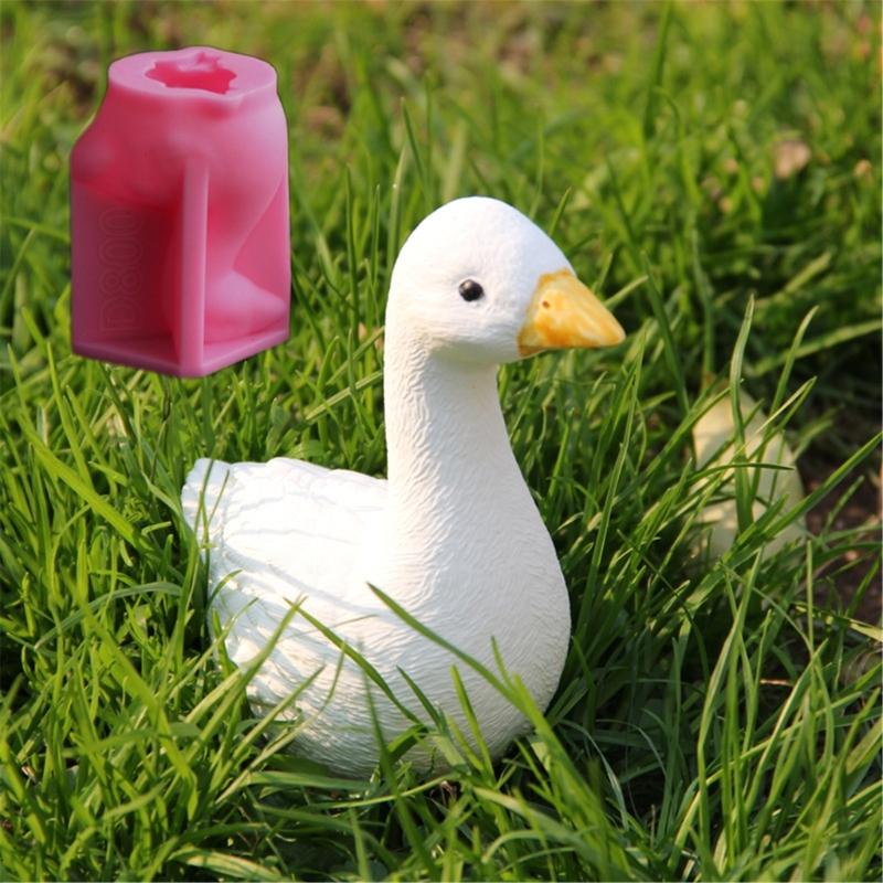 3D Gooses Animal Figurine Silicone Candle Molds for Candle Soap Making Gypsum Decoration Cement Clay Silicone Molds