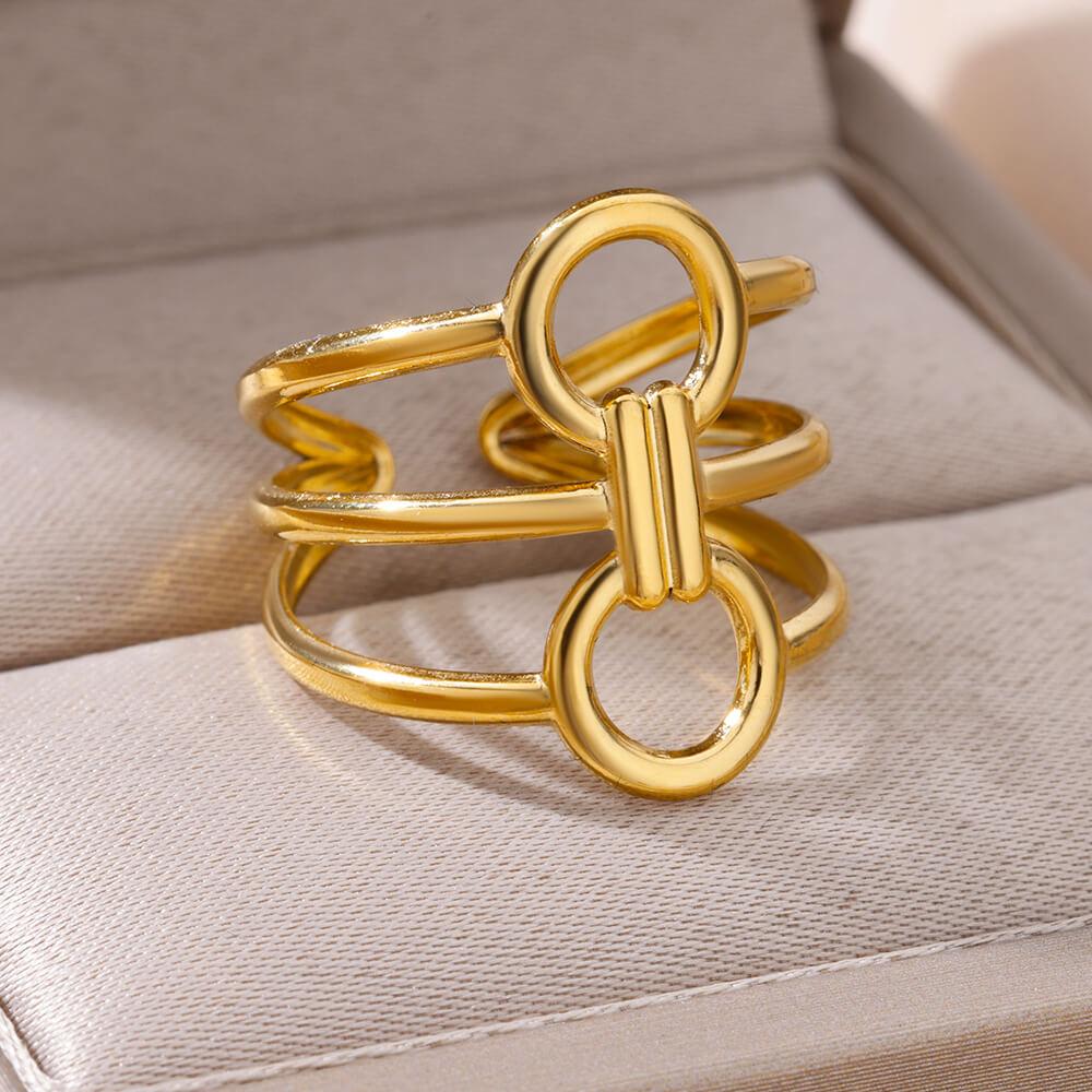 316L Stainless Steel Ring for Women Gold Color Rings Female Vintage Wedding Jewelry 2024 Trendy Accessories Birthday Gift Anillo