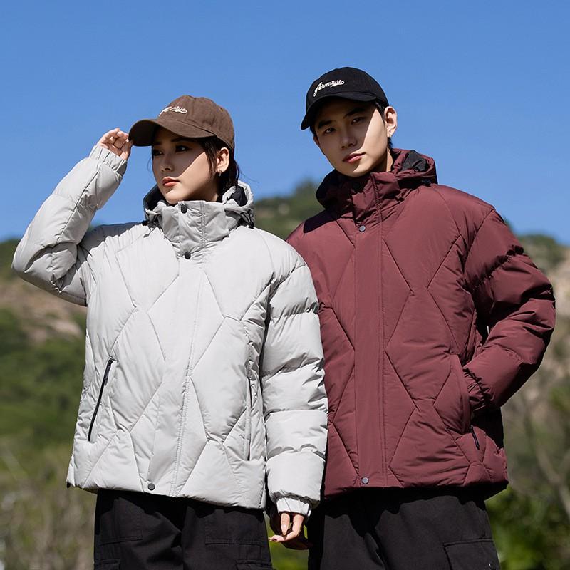 2026 Winter Padded Jacket Men Women Thick Hooded Workwear Outdoor Coat