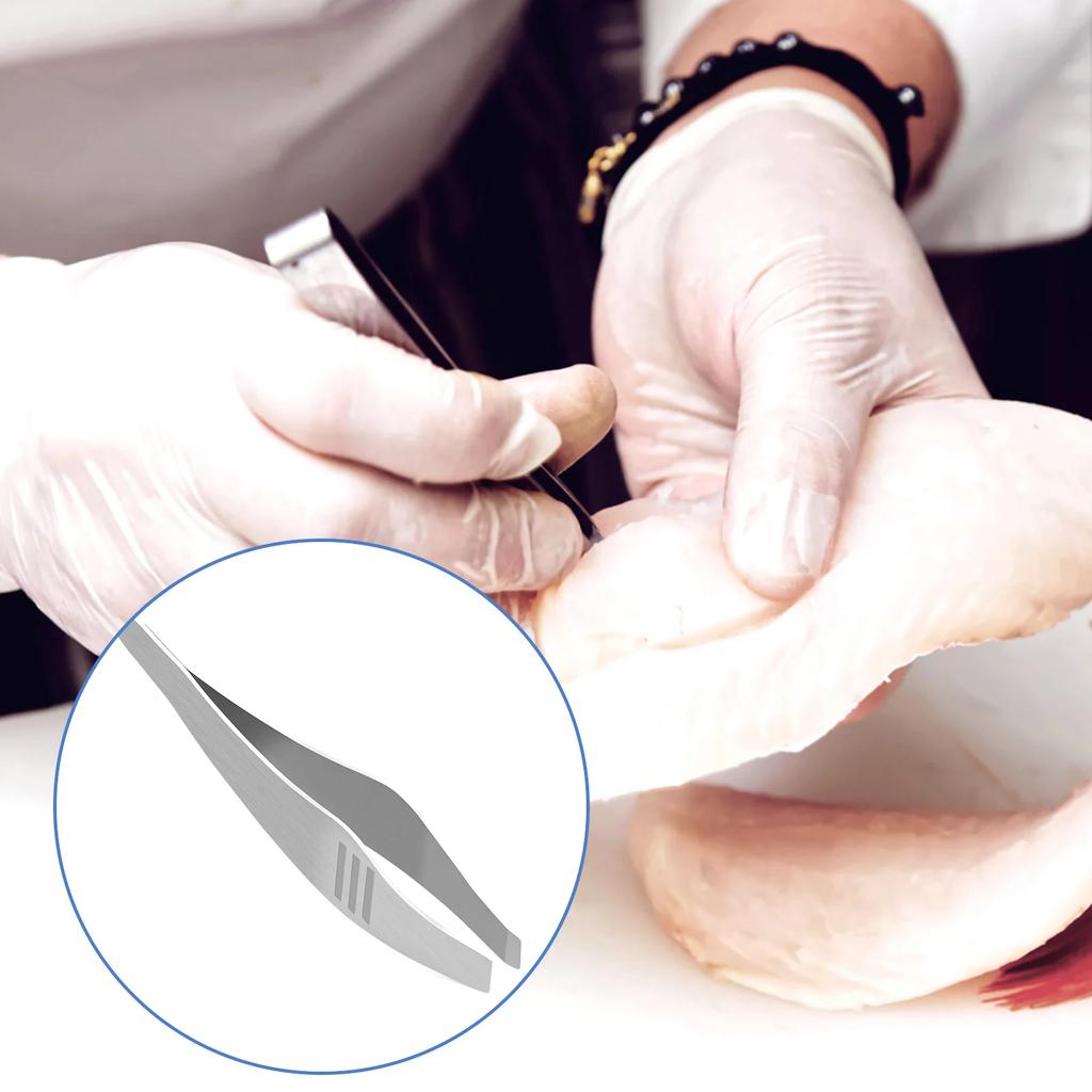Fish Bone Removal Tools Stainless Steel Kitchen Tools Household Seafood Tongs Hair Removal Tools Tweezer Food Clips