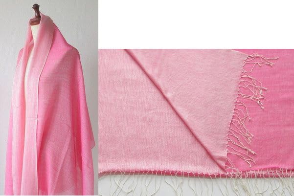 Silk and Wool Reversible Large Stole for Spring and Suitable for Formal Including Kimono and Other Traditional Japanese Perfect for and Other Special