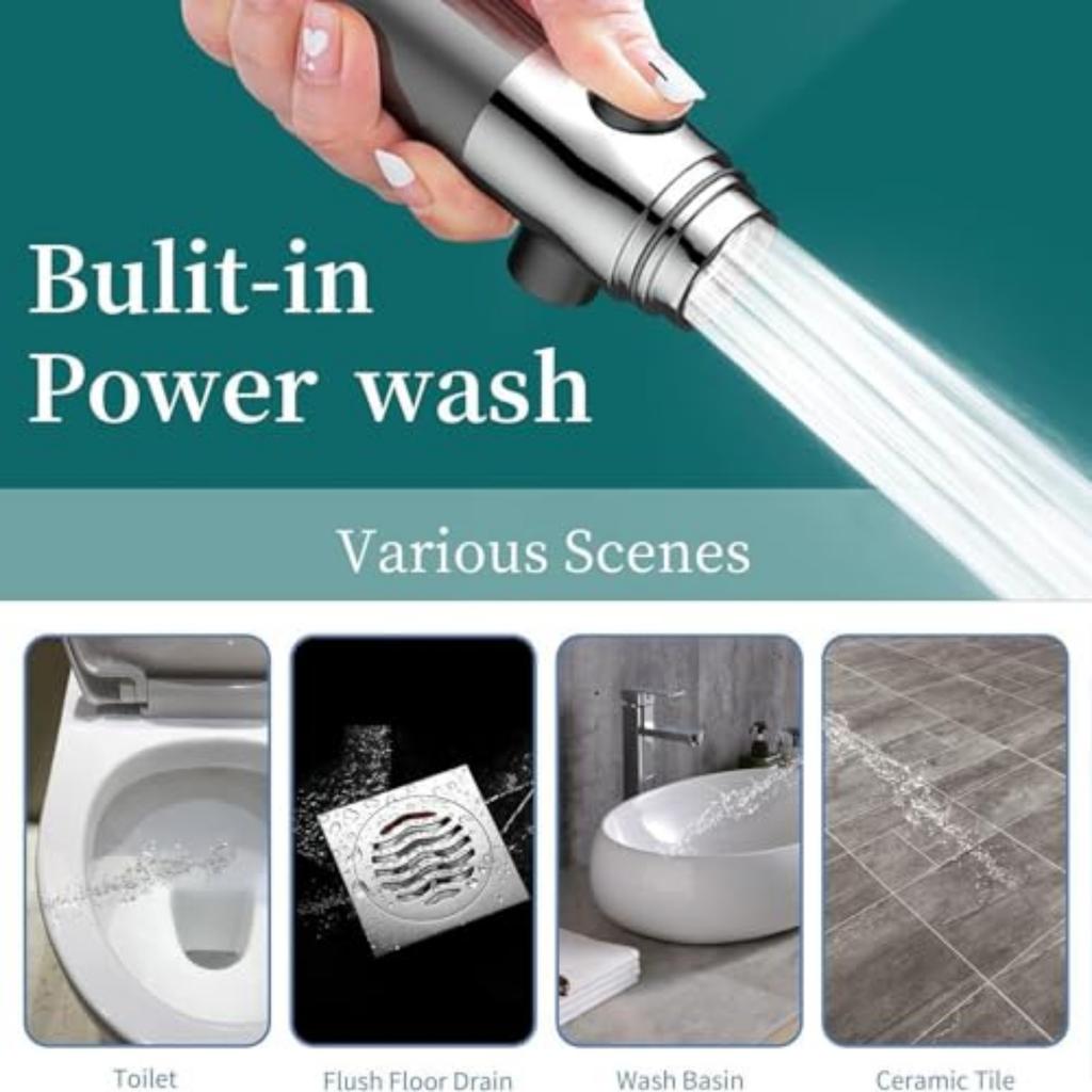 Ion Drop Filter Shower Head, Equipped With Hose/bracket, Adjustable Filter Shower Head, 5 Replacement Filter Cartridges