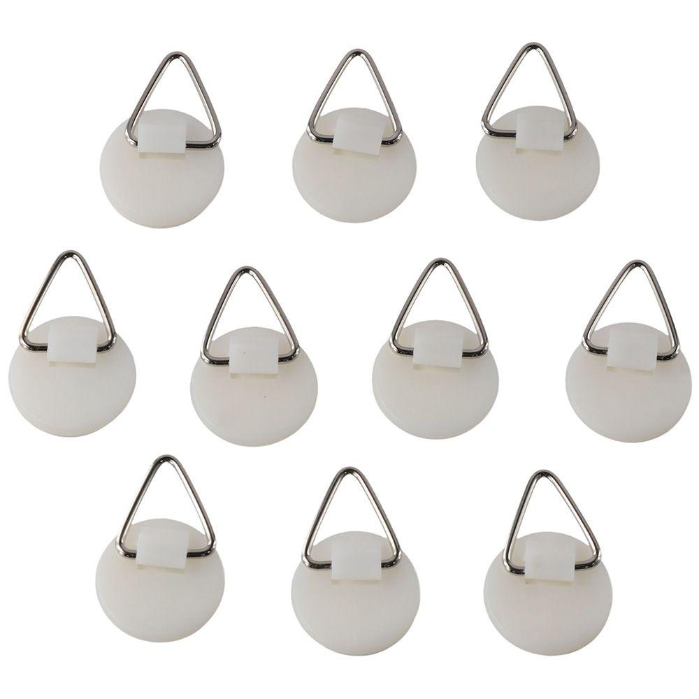 10 Pcs Sticky Vertical Invisible Plastic Photo Frame Hangers Plate Hanger Plate Holders Picture Hangers