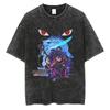 Men Streetwear Tshirt Japanese Anime Naruto Graphic TShirt Cotton  Harajuku Washed T Shirt Summer Hip Hop Tops Tees Black